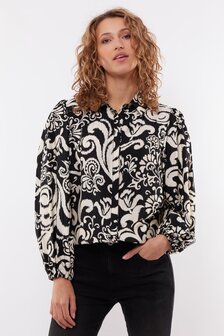 C&amp;S  Carla blouse black/sand