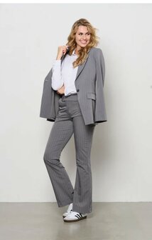 &amp;CO Pepita blazer stripe travel grijs