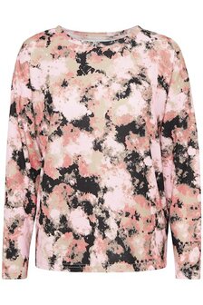 B.Young Pieta aop top print zwart/roze/beige