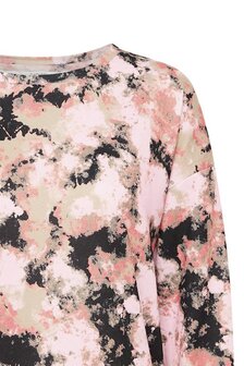 B.Young Pieta aop top print zwart/roze/beige