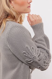 C&amp;S Acy Cardigan Gray