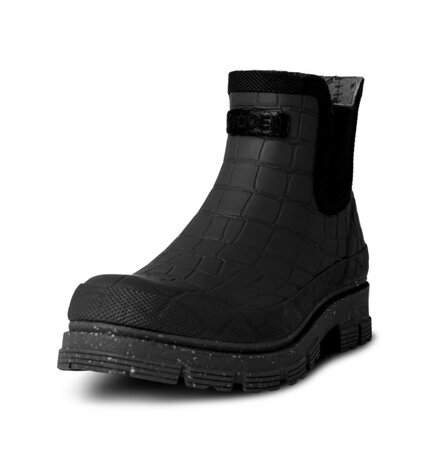 Woden Liv croco waterproof zwart