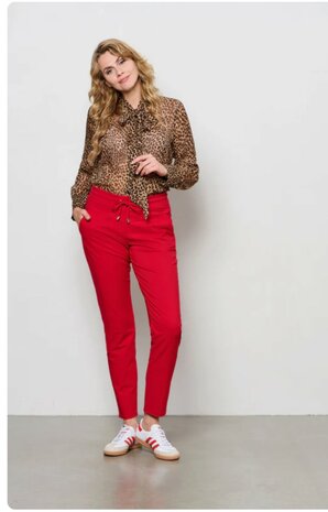 &CO Charlie comfort twill red pants