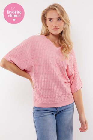 C&S Flore Sweater Flower peach