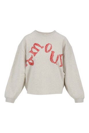 Sweater met print grijs melee