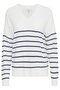 B.Young Morla V neck wit/blauw  streep